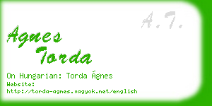 agnes torda business card